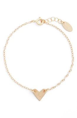 Nashelle Initial Heart Bracelet in Gold- at Nordstrom