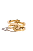 JEM Paris Étreintes Simple Dual Finish Ring in 18K Yellow Gold at Nordstrom, Size 7