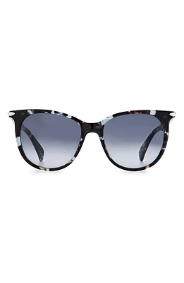 rag & bone 53mm Gradient Cat Eye Sunglasses in Blue Havana /Grey Shaded at Nordstrom