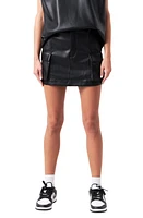 Grey Lab Cargo Faux Leather Miniskirt Black at Nordstrom,