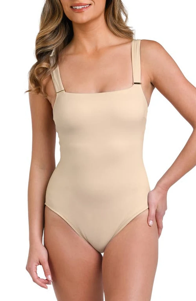 La Blanca Square Neck One-Piece Swimsuit at Nordstrom,