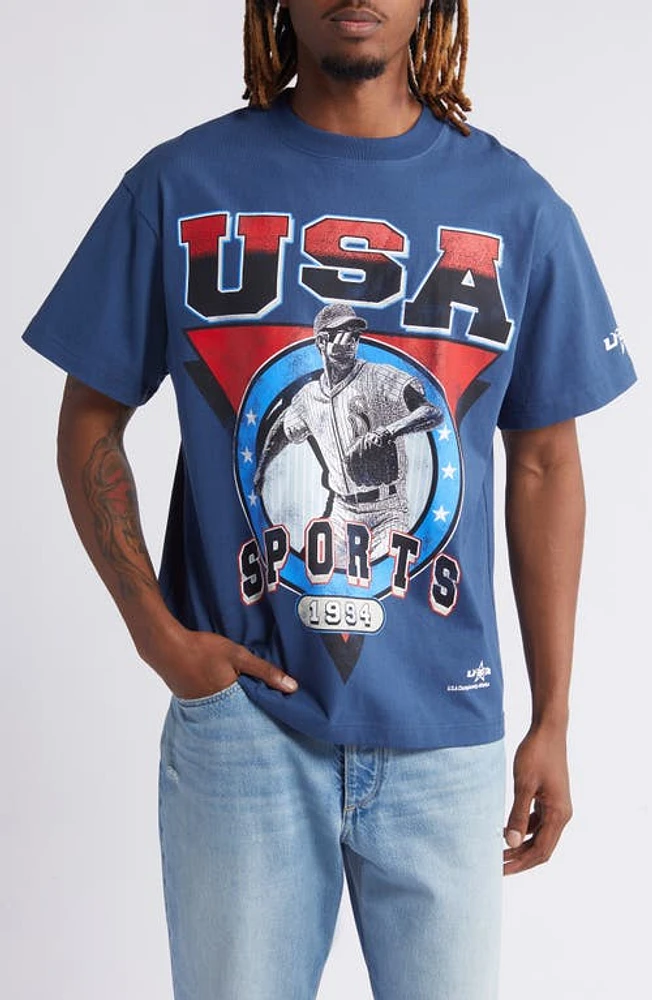 ID Supply Co USA Baseball Graphic T-Shirt Navy at Nordstrom,