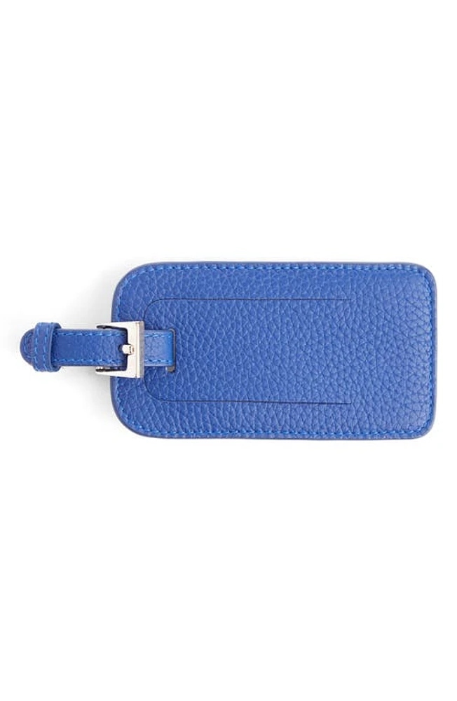 ROYCE New York Leather Luggage Tag in Cobalt Blue at Nordstrom