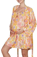 Cache Coeur Barbara Maternity/Nursing Robe Multi Orange at Nordstrom,