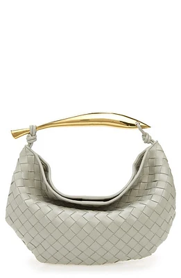 Bottega Veneta Sardine Intrecciato Leather Top Handle Bag in 1557 Agate Grey-Muse Br at Nordstrom