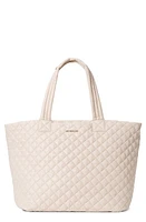 MZ Wallace Large Metro Deluxe Quilted Nylon Tote in Mushroom at Nordstrom