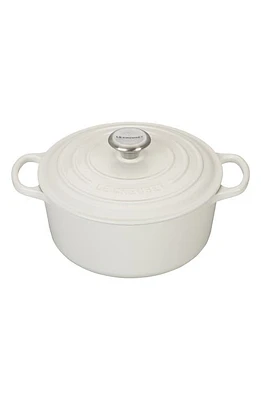 Le Creuset Signature 4.5-Quart Round Enamel Cast Iron Dutch Oven in White at Nordstrom