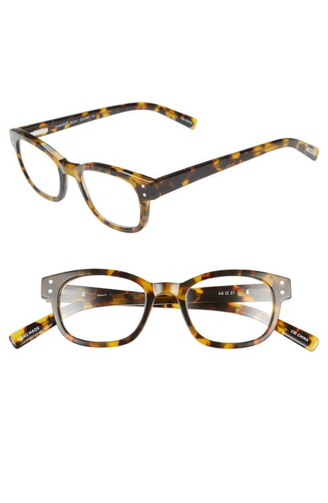 eyebobs Butch 45mm Reading Glasses in Tokyo Tortoise at Nordstrom, Size 3.5