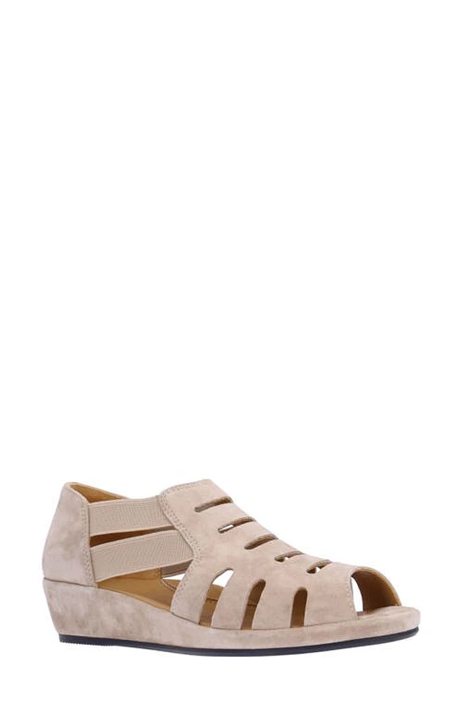 L'Amour des Pieds Bayla Wedge Sandal Taupe at Nordstrom,