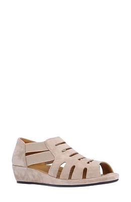 L'Amour des Pieds Bayla Wedge Sandal Taupe at Nordstrom,