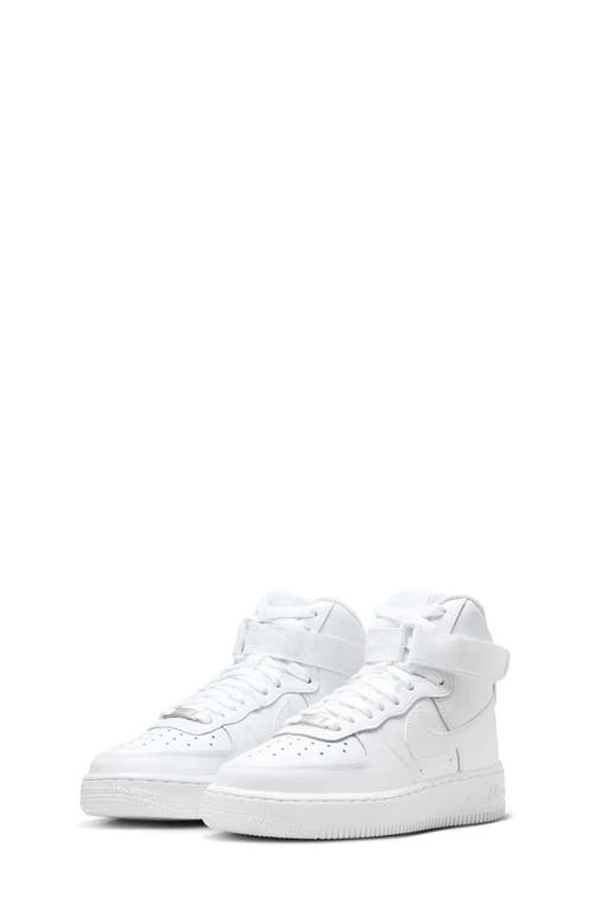 Nike Kids' Air Force 1 High LE Sneaker in White/White/White at Nordstrom, Size 7 M