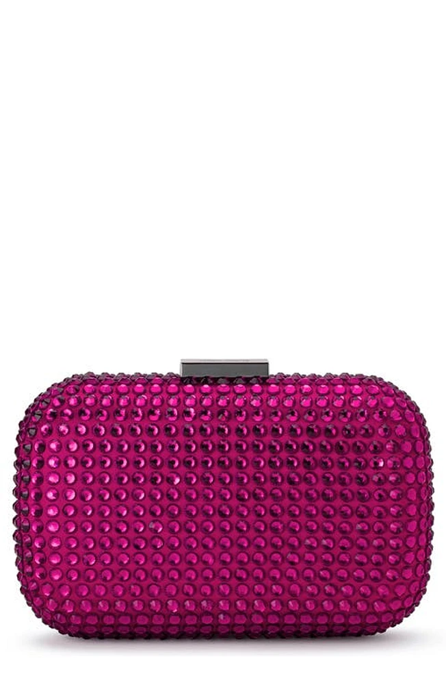 Olga Berg Caydence Hot Fix Crystal Clutch in Fuchsia at Nordstrom