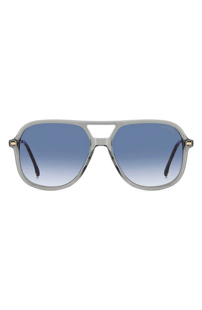 Carrera Eyewear 58mm Navigator Sunglasses in /Grey Shaded at Nordstrom