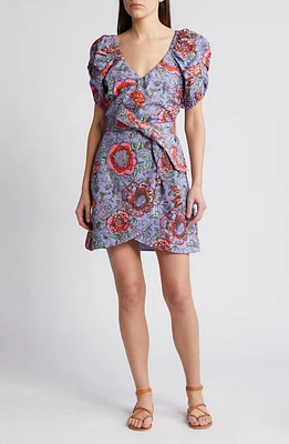 Cleobella Edwina Floral Puff Sleeve Minidress Manika Print at Nordstrom,