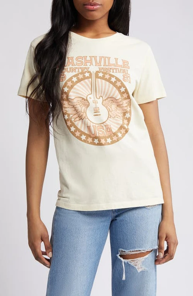 GOLDEN HOUR Nashville Cotton Graphic T-Shirt Beige at Nordstrom,