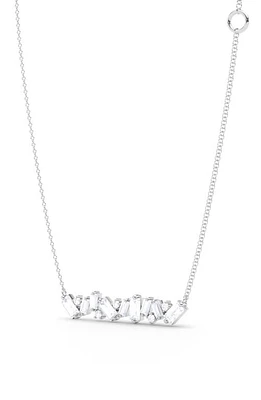 HauteCarat Baguette & Round Lab Created Diamond Pendant Necklace in 18K Gold at Nordstrom