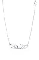 HauteCarat Baguette & Round Lab Created Diamond Pendant Necklace in 18K Gold at Nordstrom