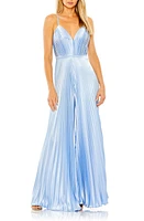 Ieena for Mac Duggal Pleated Satin Wide Leg Jumpsuit at Nordstrom,