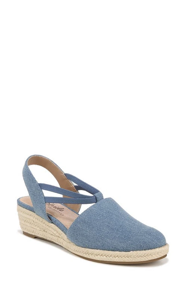 LifeStride Katrina Slingback Espadrille Wedge Pump Blue at Nordstrom,