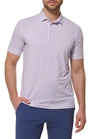 Mizzen+Main Versa Geo Print Performance Golf Polo in Hibiscus Geo Print at Nordstrom, Size Small