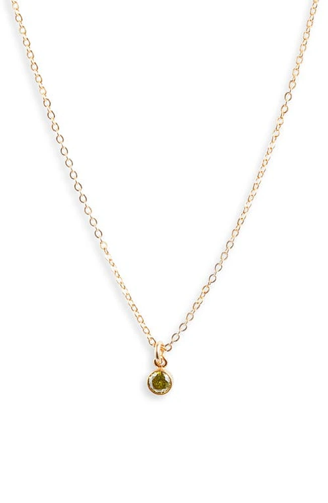 Set & Stones Birthstone Charm Pendant Necklace in Gold /August at Nordstrom