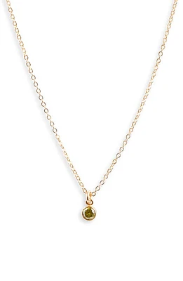 Set & Stones Birthstone Charm Pendant Necklace in Gold /August at Nordstrom