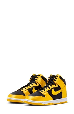 Nike Dunk Hi Basketball Sneaker Black/Varsity Maize/White at Nordstrom,