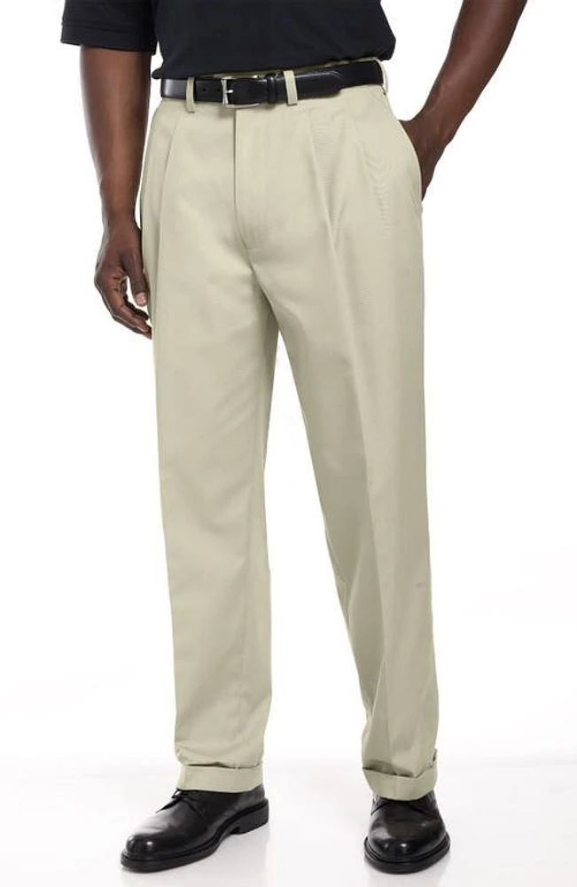 John W. Nordstrom Smartcare Tech Smart Pleated Pants in Sand at Nordstrom, Size 36 X 31