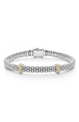 LAGOS Caviar Luxe Diamond Station Rope Bracelet in Gold at Nordstrom