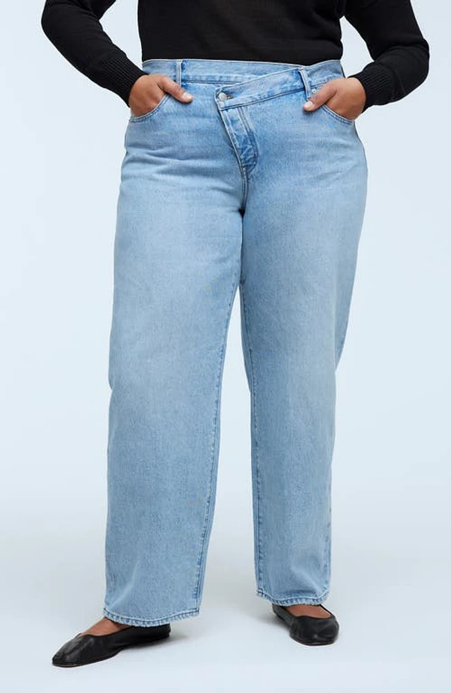 Madewell Crossover Low Slung Straight Leg Jeans Sevilla Wash at Nordstrom,