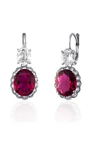 Mindi Mond Legacy Rubellite Tourmaline & Diamond Drop Earrings in Silver And 14K White Gold at Nordstrom