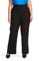 Court & Rowe Pintuck Wide Leg Trousers Rich Black at Nordstrom,