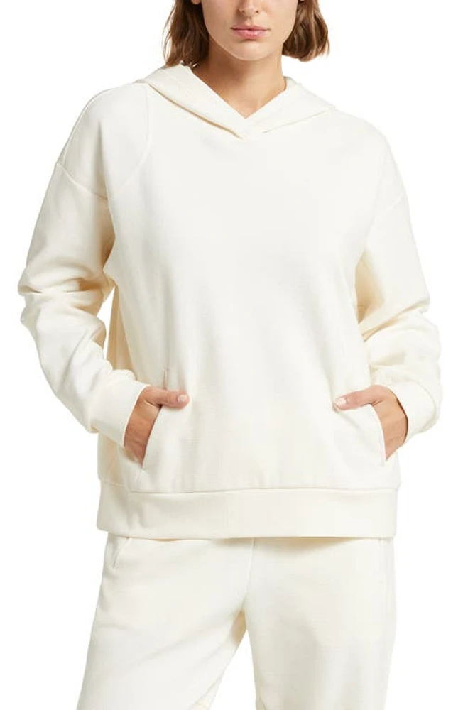 zella Anya Ottoman Rib Hoodie in Ivory Egret at Nordstrom, Size X-Large