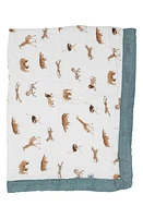 little unicorn Organic Cotton Muslin Baby Blanket in Animal Crackers at Nordstrom