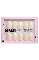 GLAMNETIC Short Almond Press-On Nails Set in Key Lime at Nordstrom