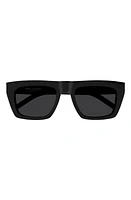 Saint Laurent 54mm Square Sunglasses in Black at Nordstrom