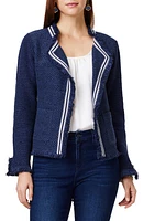 NIC+ZOE Ribbon Trim Fringe Mix Knit Jacket at Nordstrom, P