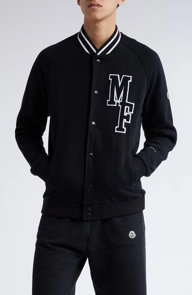 Moncler Genius x FRGMT Logo Bomber Jacket in Black at Nordstrom, Size Xx-Large