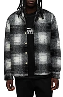 AllSaints Tremont Plaid Button-Up Shirt in Ecru at Nordstrom, Size Xx-Large