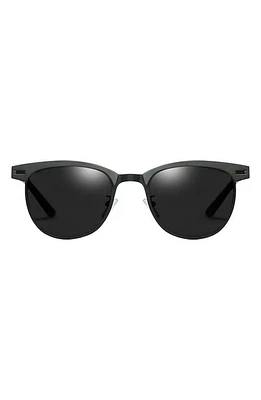 Fifth & Ninth Knox 51mm Polarized Round Sunglasses in Black/Black at Nordstrom