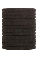 L. Erickson Yoga 12-Pack Ponytail Holders in Black at Nordstrom