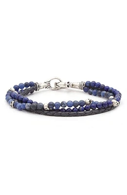 John Varvatos Mutistrand Skull Bracelet in Blue at Nordstrom