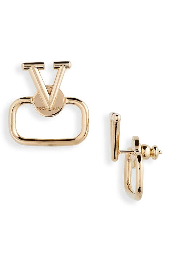 Valentino Garavani VLOGO Signature Front/Back Earrings in Cs4 Oro 18 at Nordstrom