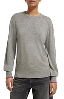 Scotch & Soda Crewneck Sweater Mid Grey Melange at Nordstrom,