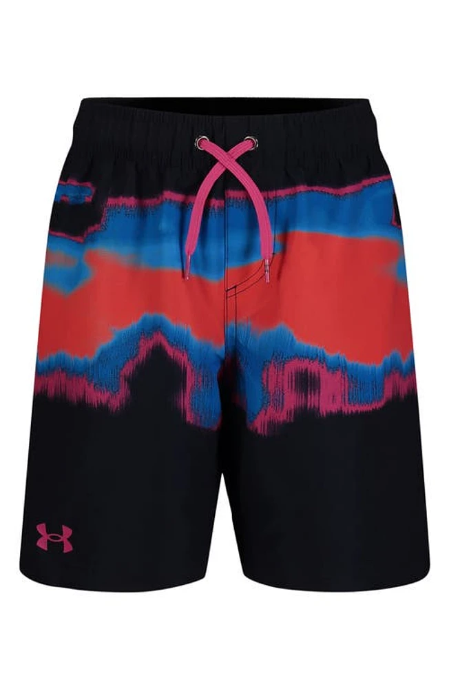 Under Armour Kids' Vaporous Stripe Volley Swim Trunks Midnight Navy at