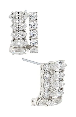 Nadri J-Hoop Earrings in Rhodium at Nordstrom