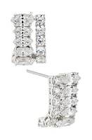 Nadri J-Hoop Earrings in Rhodium at Nordstrom