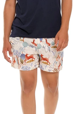 The Lazy Poet Ben Equus Linen Sleep Shorts Blue at Nordstrom,