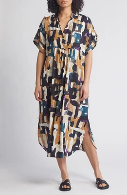 Masai Copenhagen Orsola Abstract Print Midi Dress Dijon at Nordstrom,