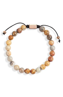 CLIFTON WILSON Men's Tiger's Eye Beaded Bracelet in Soft Tan at Nordstrom